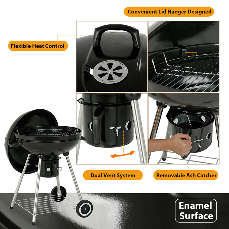 Mastercook 22" Kettle Charcoal Grill Wayfair